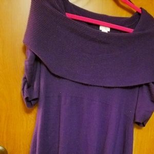 Purple sweater dress